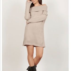 Off the Shoulder Sweater Dress